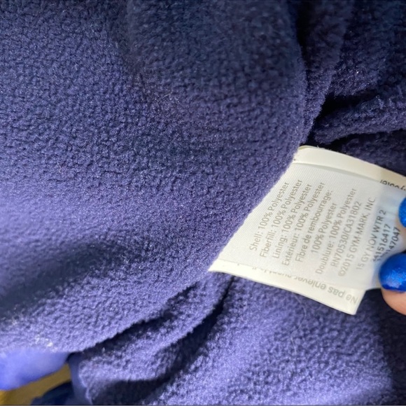 Gymboree little girls navy hooded puffy vest - Picture 5 of 10